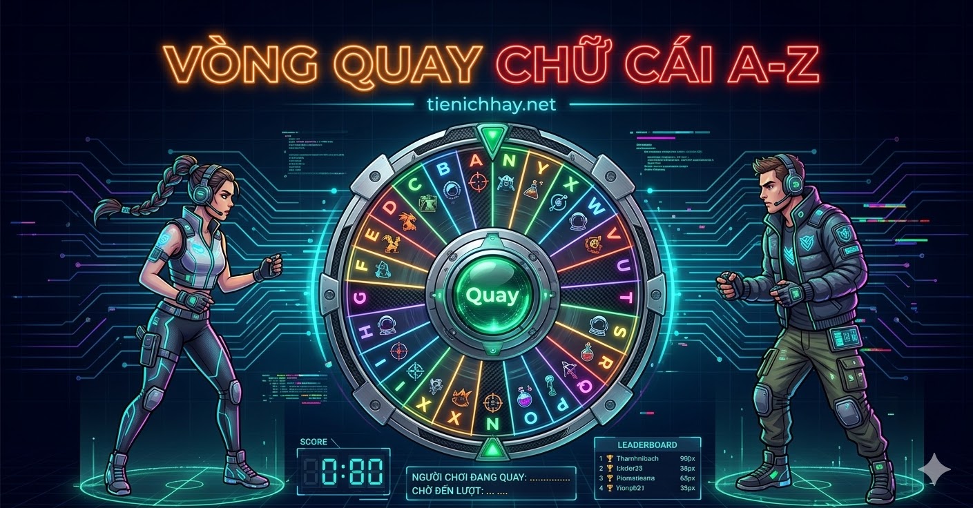Vòng quay chữ cái A-Z
